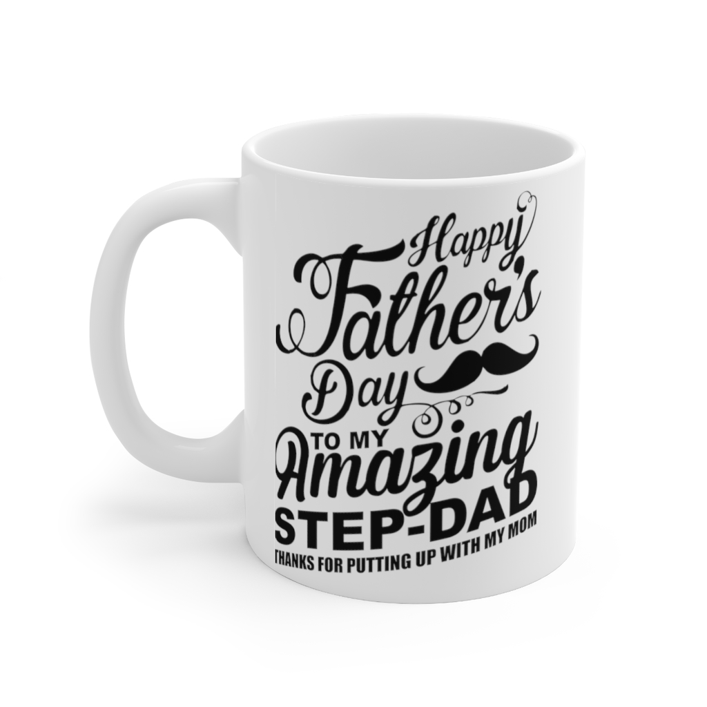 Dad Coffee Mugs  Happy Father's Day Step Dad Coffee Mug - Step