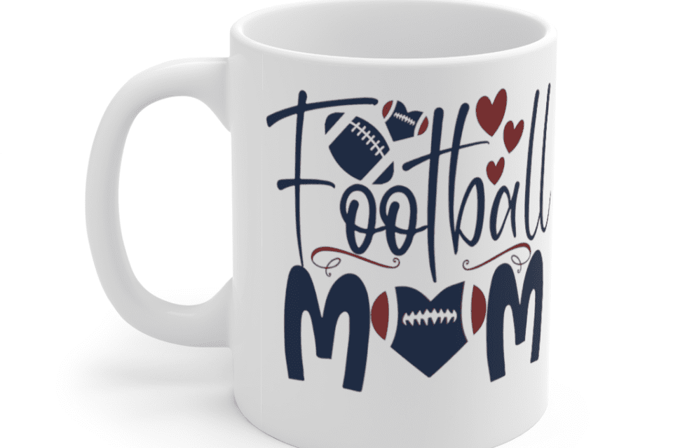 Football Mom – White 11oz Ceramic Coffee Mug