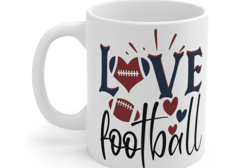 Love Football – White 11oz Ceramic Coffee Mug