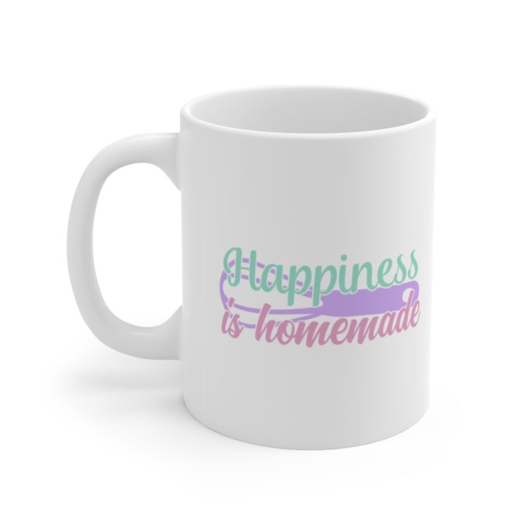 [Printed in USA] Happiness is Homemade - White 11oz Ceramic Coffee Mug