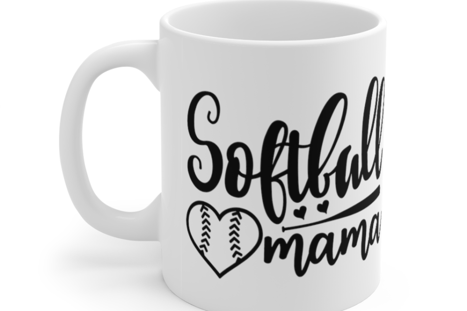 Softball Mama – White 11oz Ceramic Coffee Mug (2)