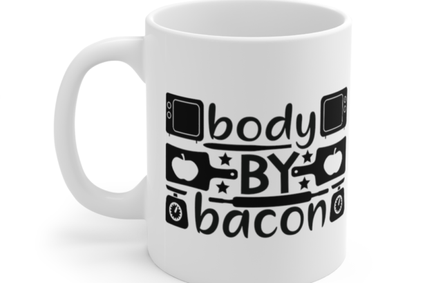 Body by Bacon – White 11oz Ceramic Coffee Mug (5)