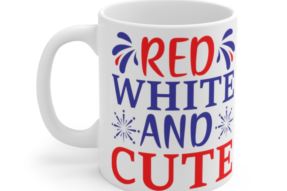Red White and Cute – White 11oz Ceramic Coffee Mug (2)