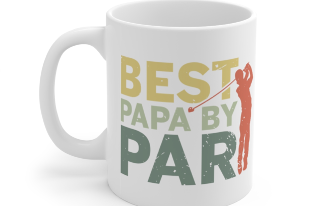 Best Papa by Par – White 11oz Ceramic Coffee Mug