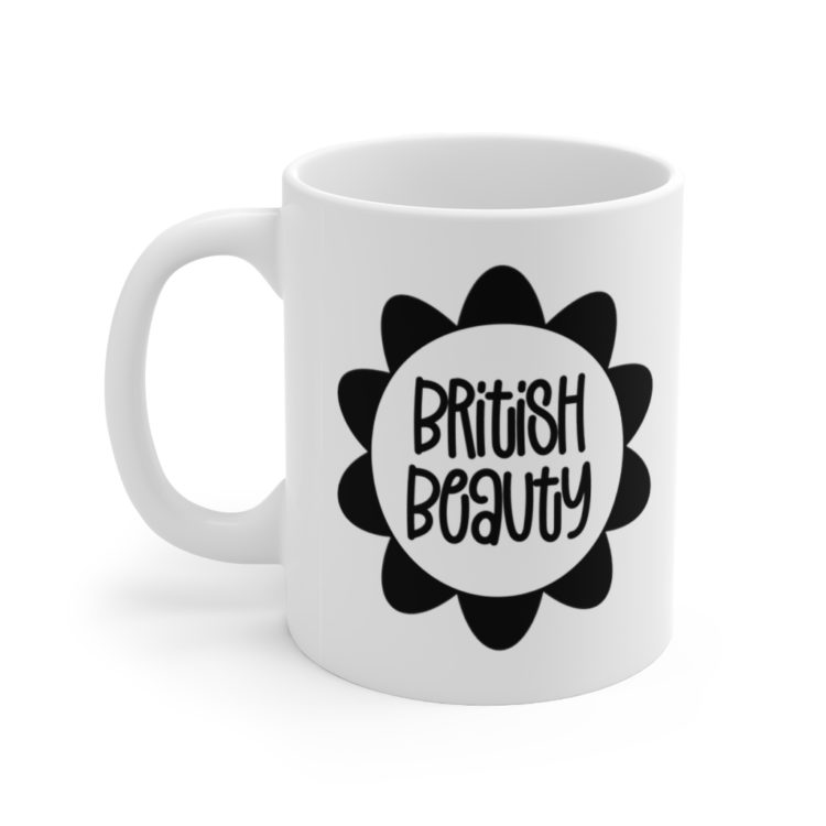 [Printed in USA] British Beauty - White 11oz Ceramic Coffee Mug