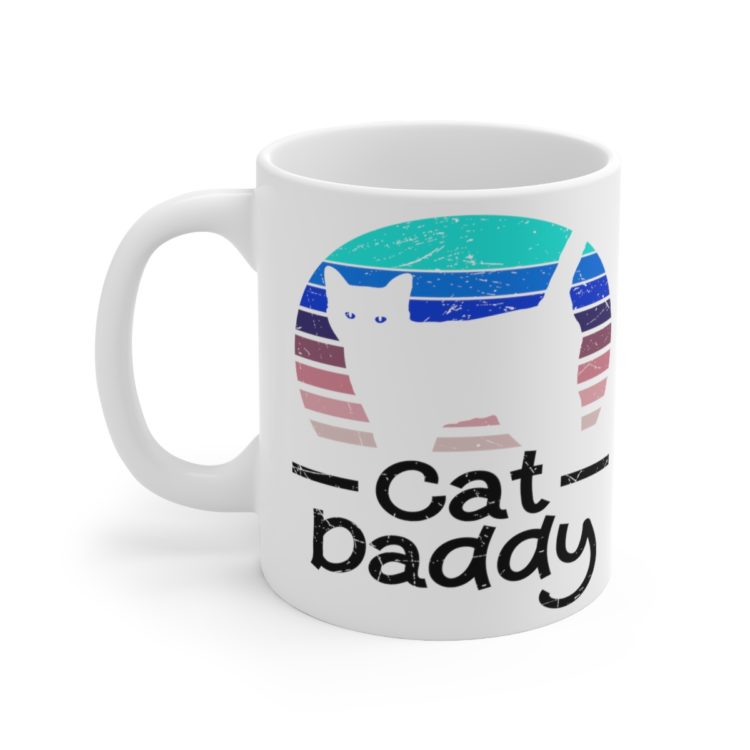 [Printed in USA] Cat Daddy - White 11oz Ceramic Coffee Mug